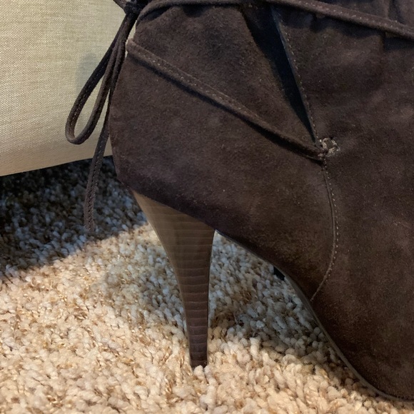 Calvin Klein Brown Suede Booties- Size 7 1/2 - Picture 7 of 9